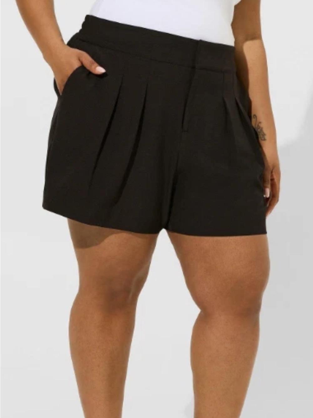 TORRID Wide leg black dress shorts size 16 NEW